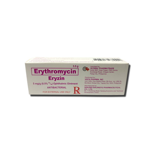 ERYZIN Erythromycin 0.5 Ophthalmic Ointment 3.5g price in the